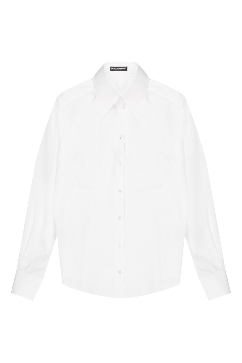 фото Белая рубашка с длинными рукавами dolce&gabbana