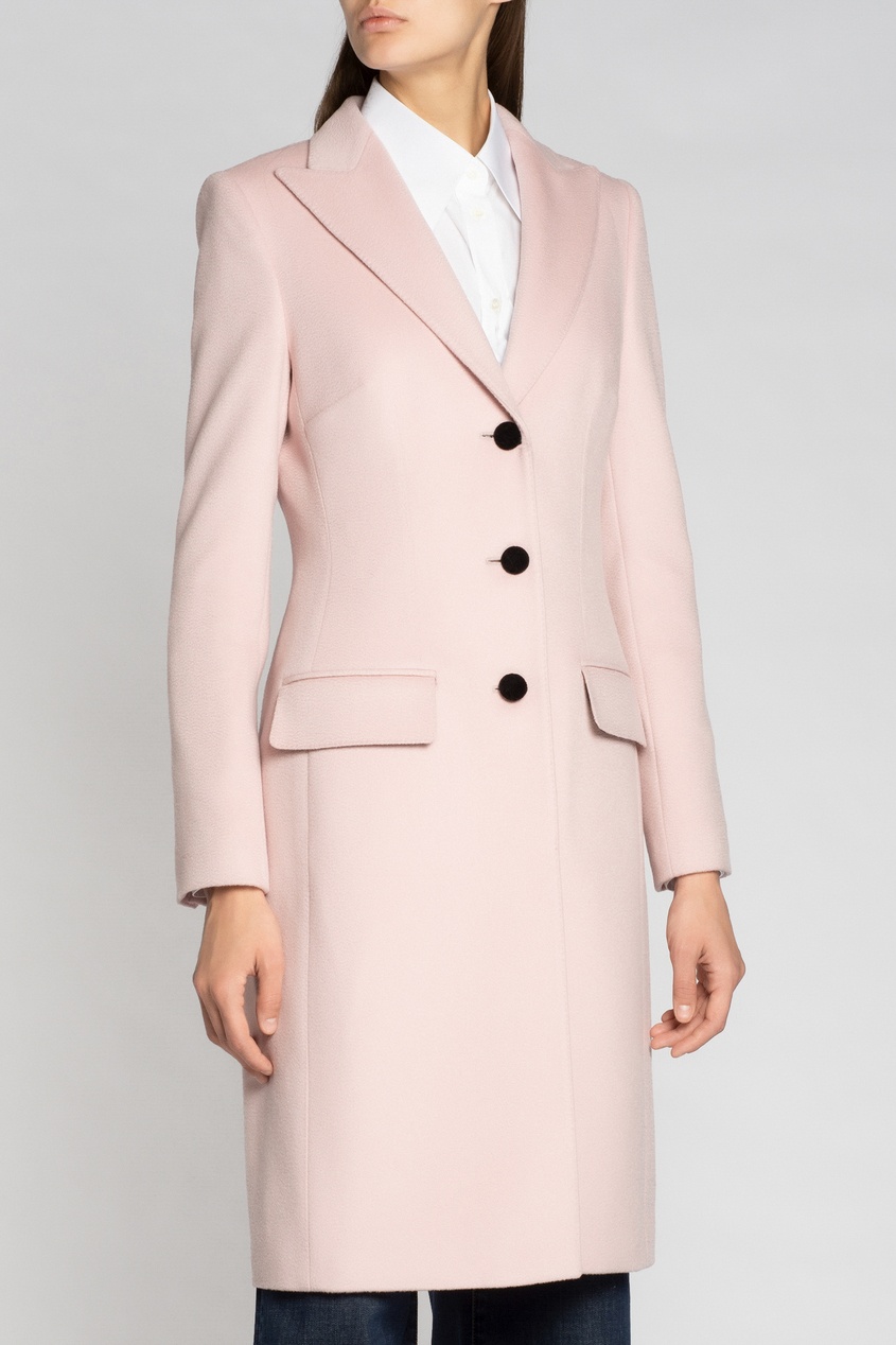 фото Шерстяное светло-розовое пальто dolce&gabbana