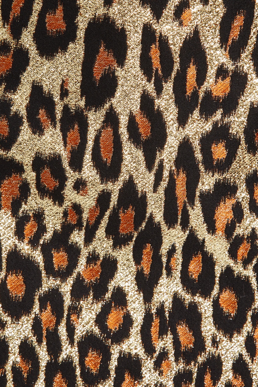 фото Леопардовая мини-юбка а-силуэта miu miu