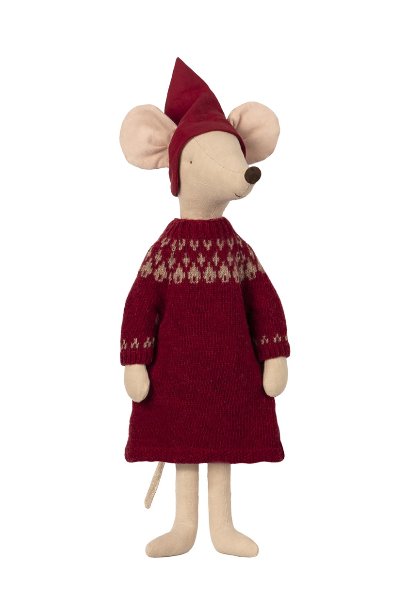 фото Игрушечная мышь в колпаке и платье maileg