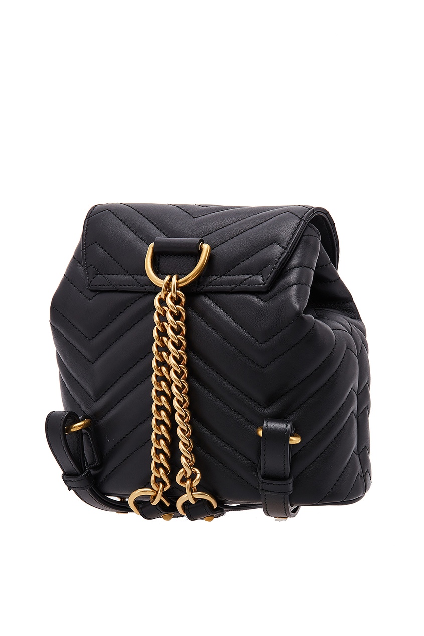 фото Маленький кожаный рюкзак GG Marmont Gucci