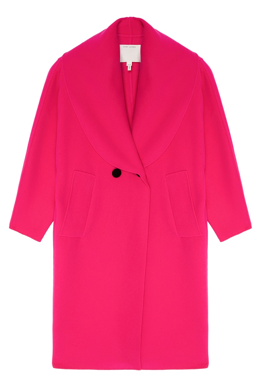 фото Розовое шерстяное пальто the marc jacobs