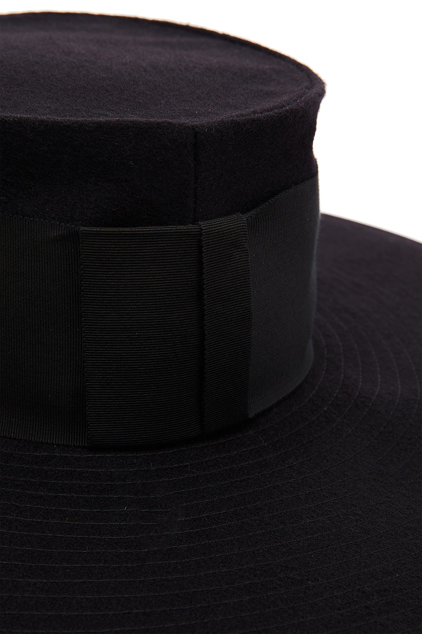 фото Черная шерстяная шляпа The marc jacobs