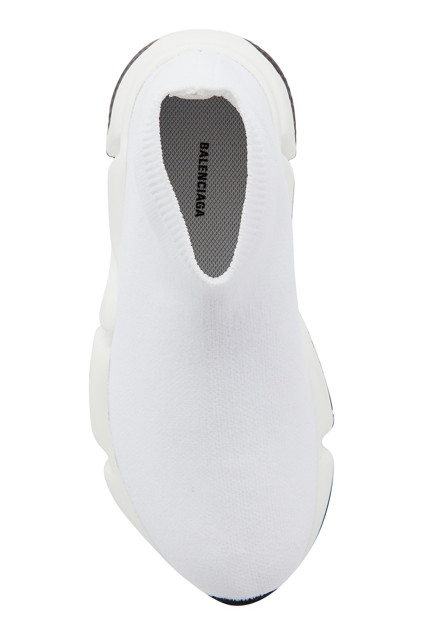 фото Белые текстильные кроссовки speed balenciaga