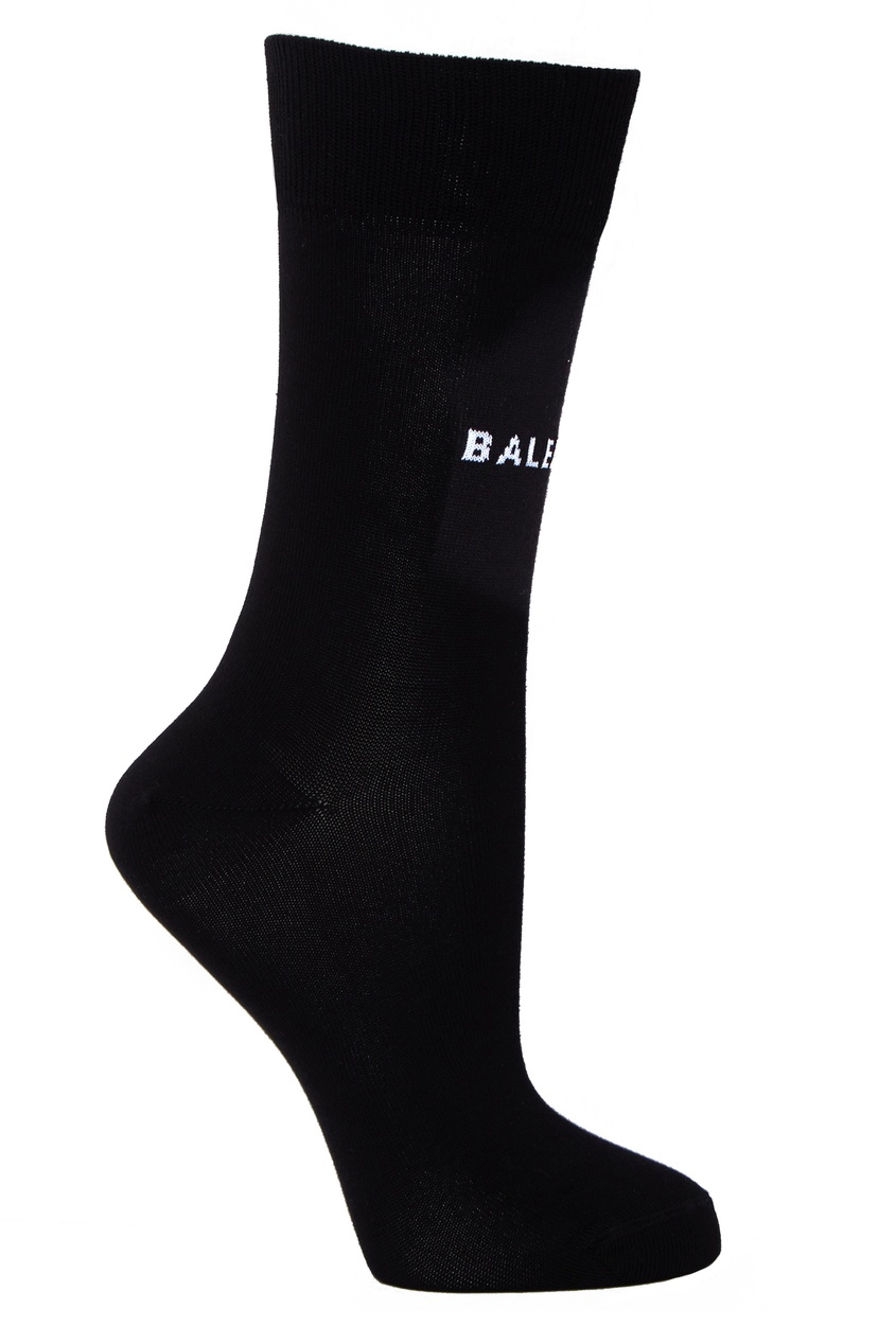 фото Черные трикотажные носки с логотипом balenciaga