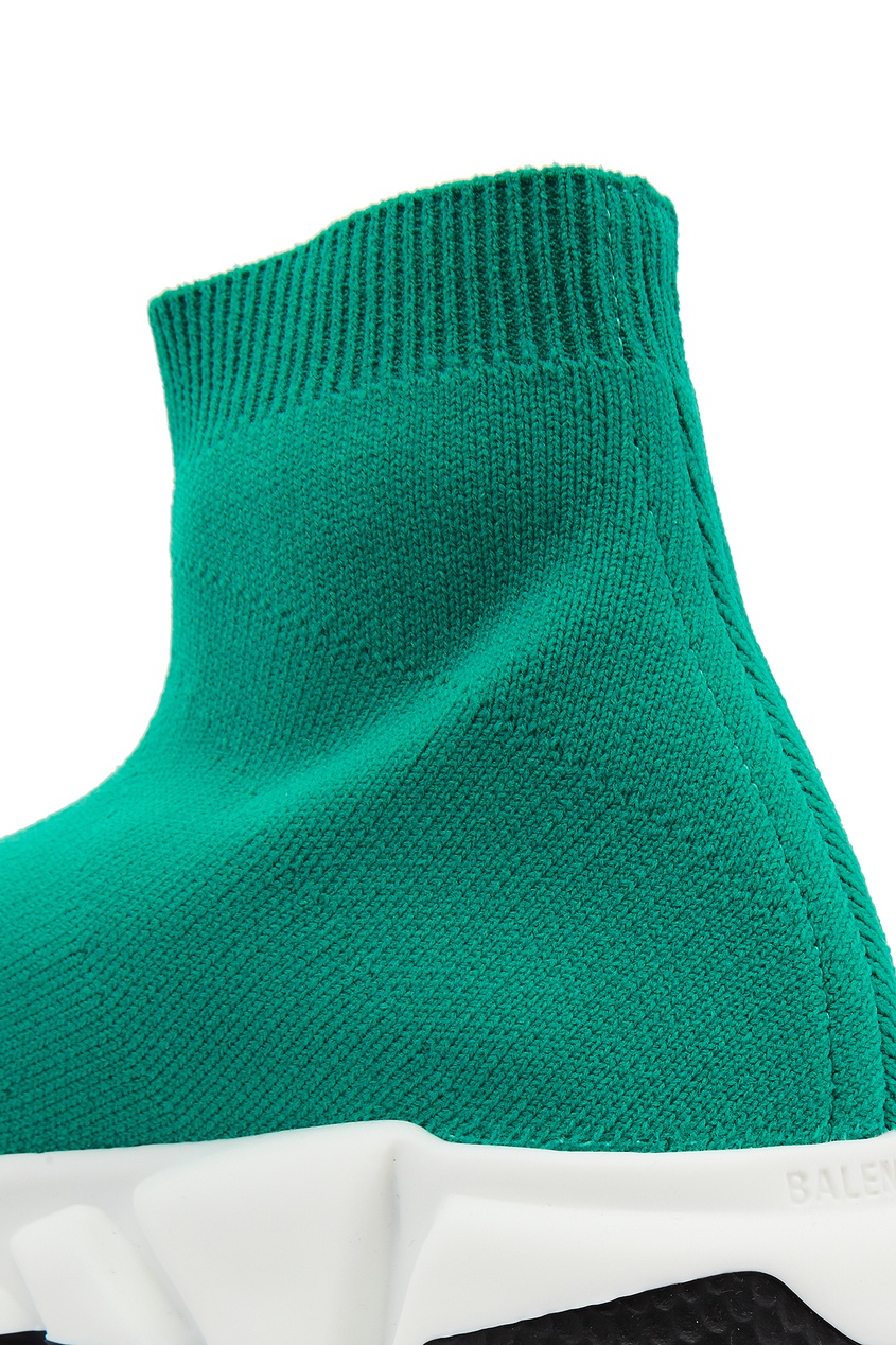 фото Зеленые текстильные кроссовки speed balenciaga