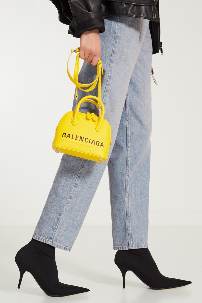 фото Желтая сумка ville xs balenciaga