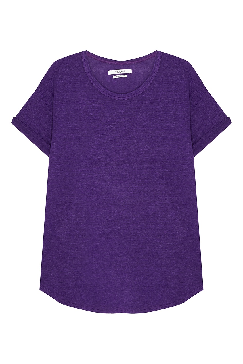 фото Фиолетовая льняная футболка isabel marant etoile