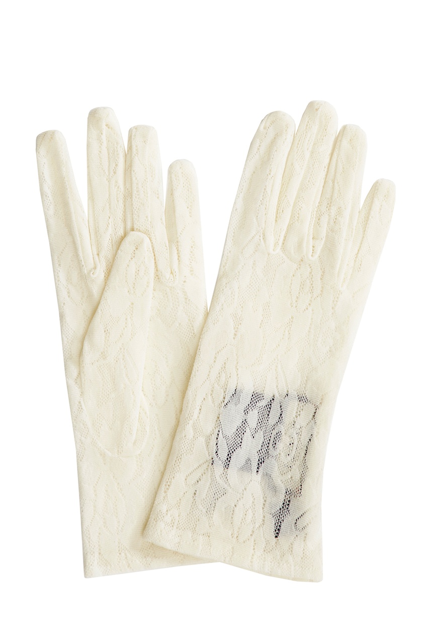 фото Кружевные перчатки цвета слоновой кости gucci