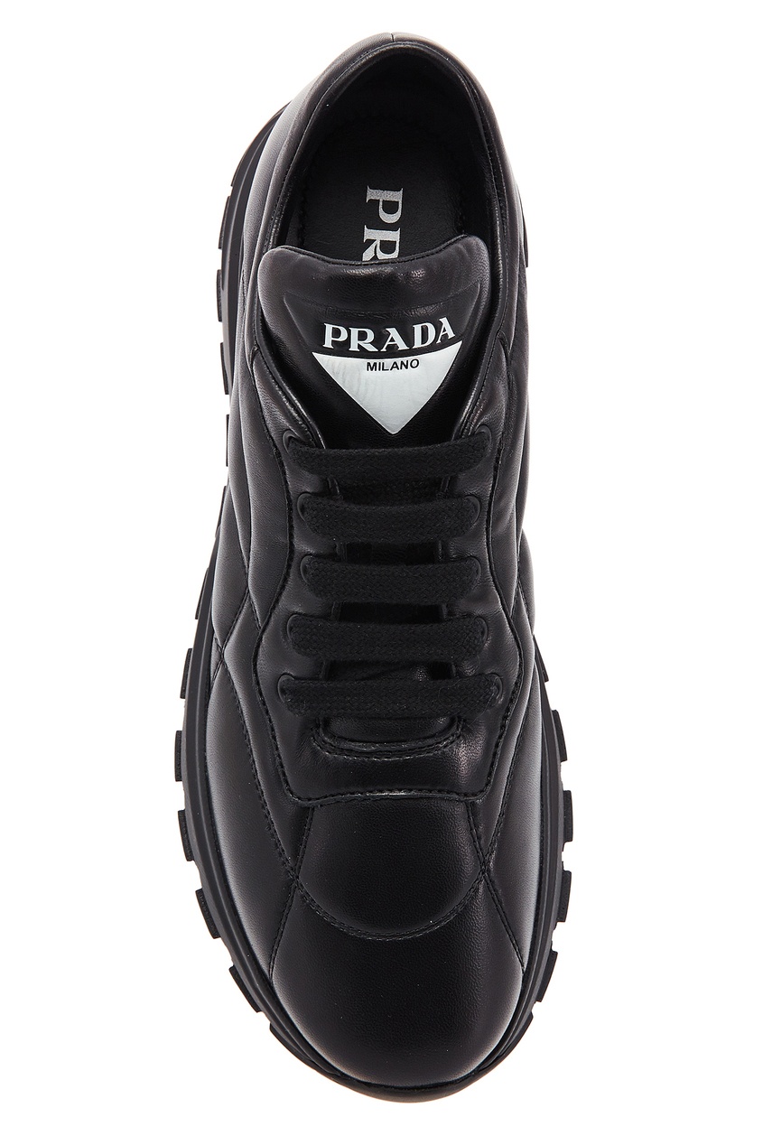 фото Черные кроссовки Prada