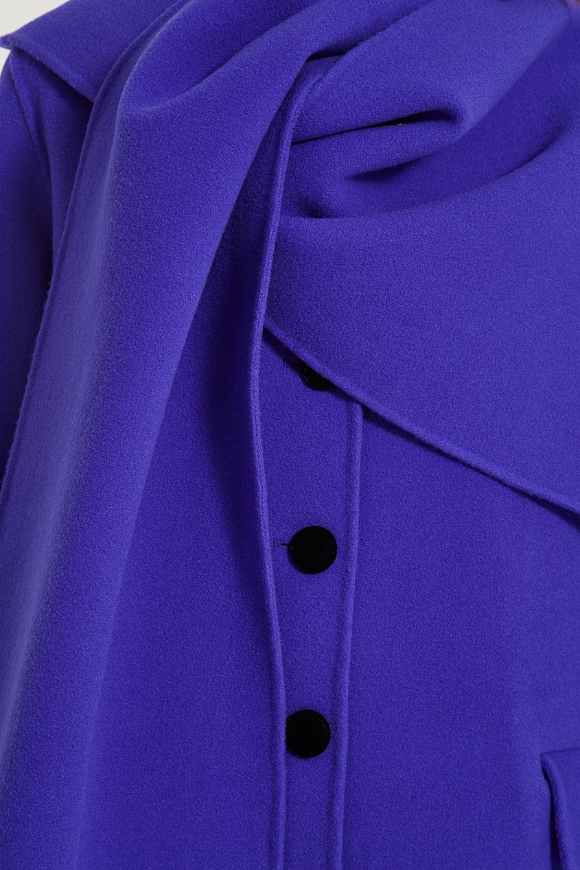 фото Синее шерстяное пальто marc jacobs (the)