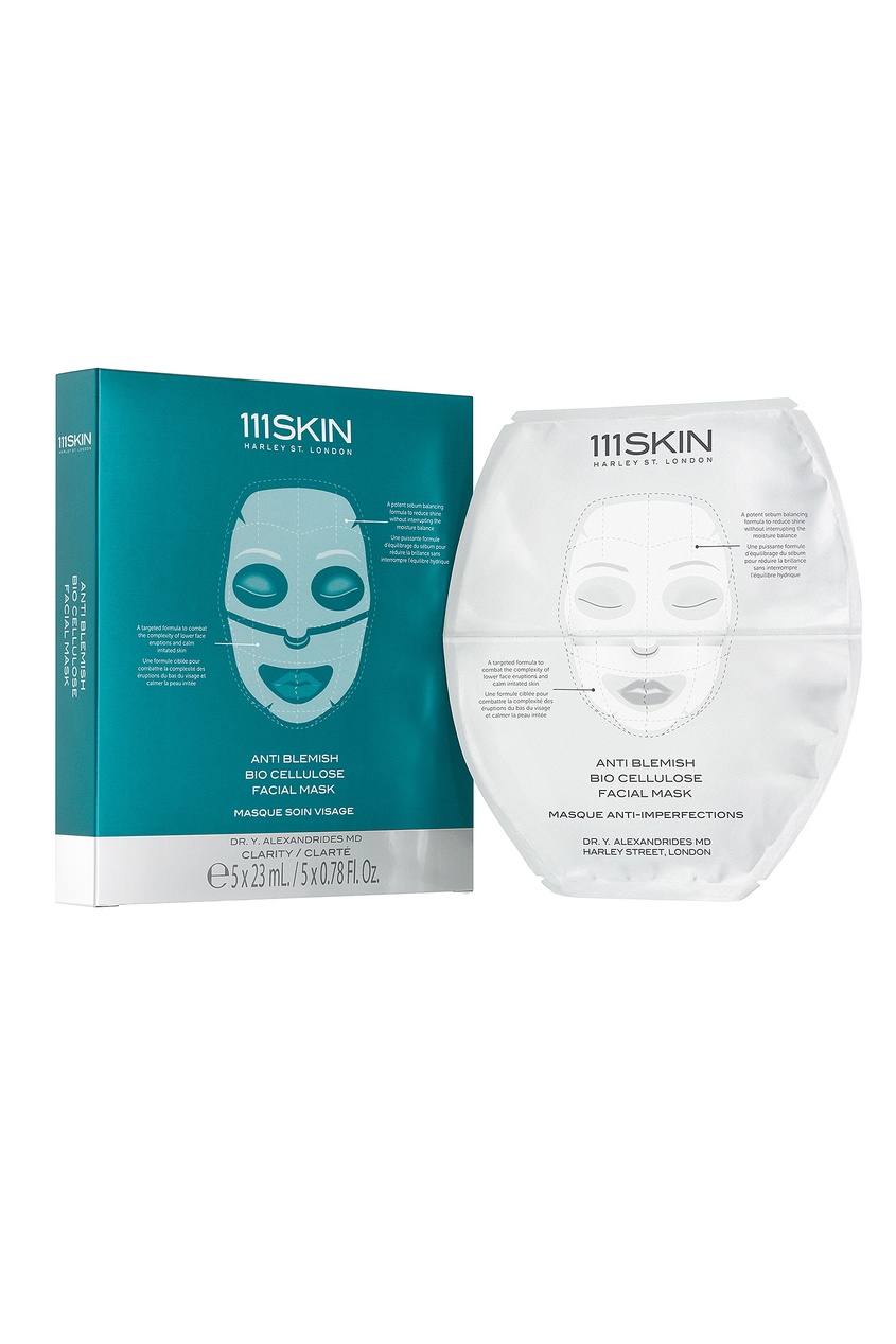 фото Anti blemish biocellulose facial / маска биоцеллюлозная для проблемной кожи, 5шт 111 skin
