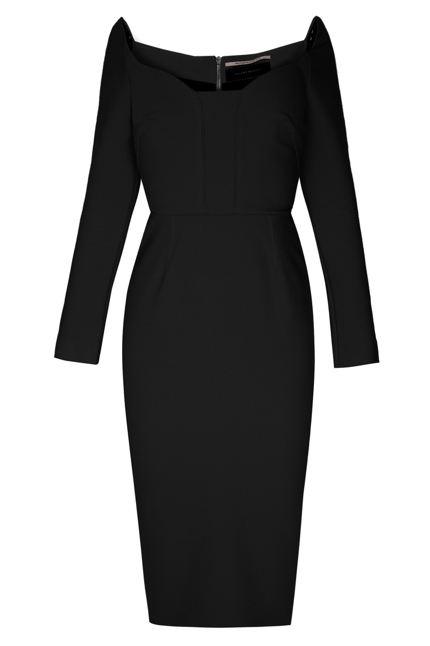 фото Черное платье-футляр ardon roland mouret