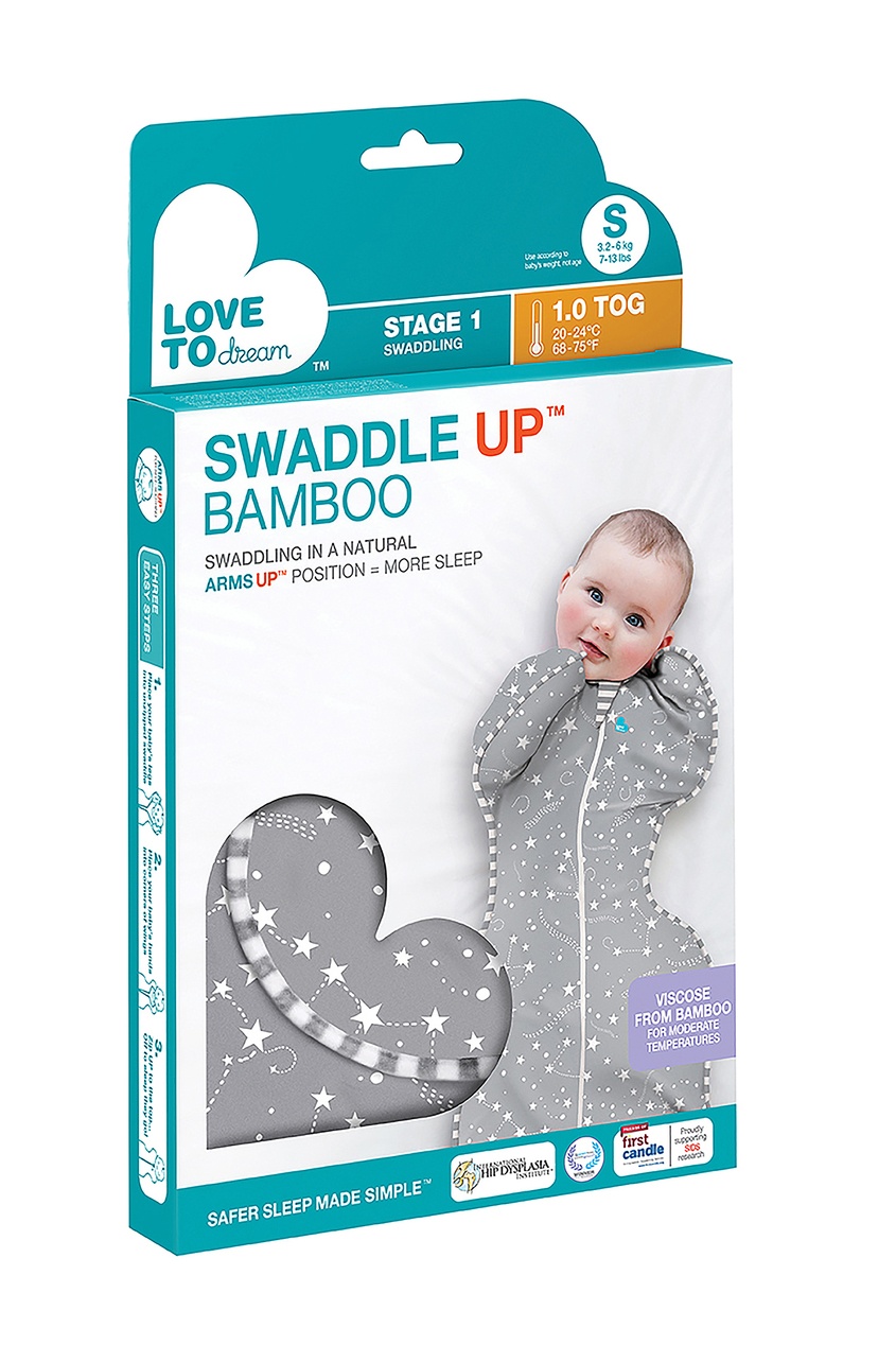 фото Серая пеленка-кокон с принтом Swaddle UP™ Love to dream