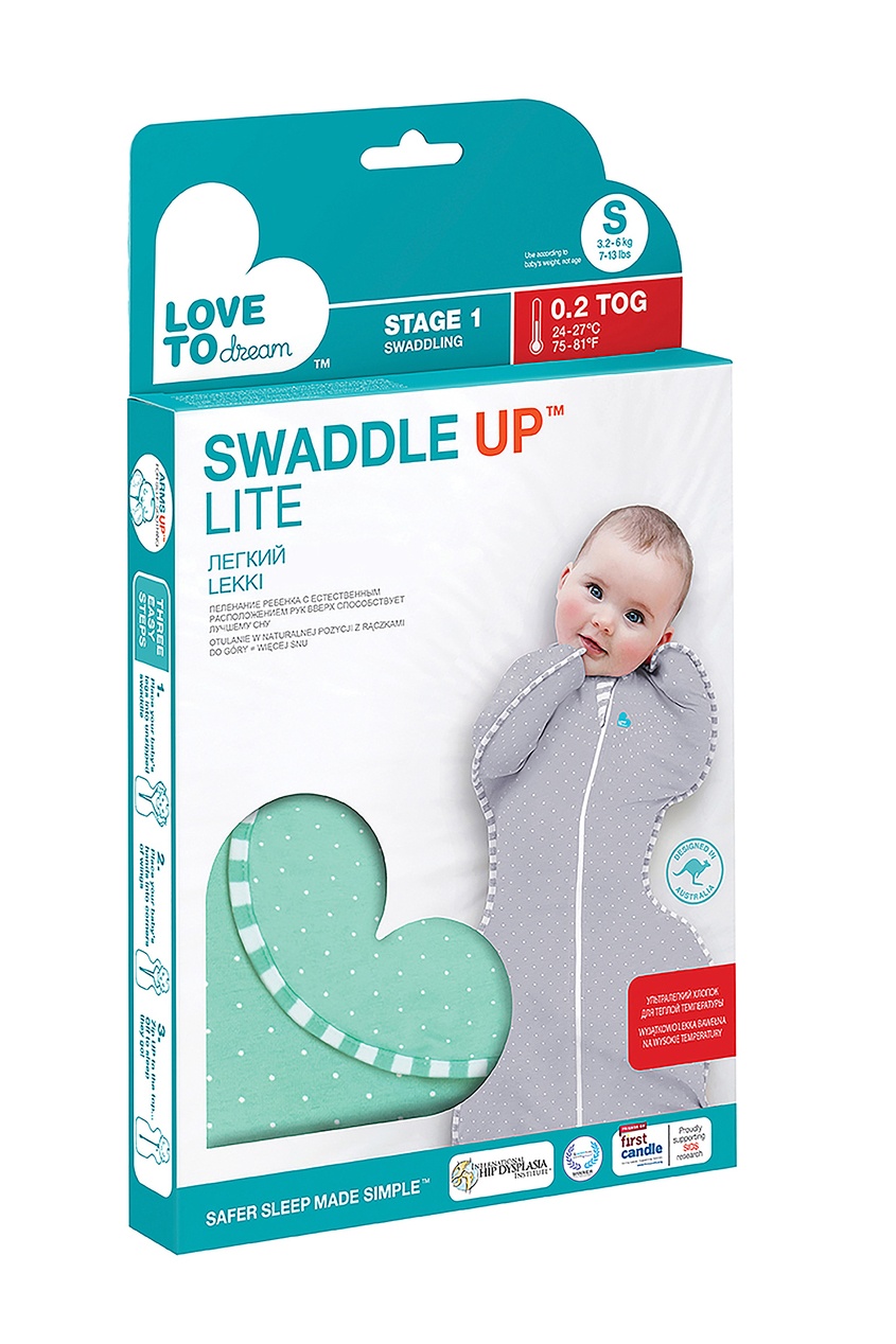 фото Зеленая пеленка-кокон в горошек Swaddle UP™ Love to dream