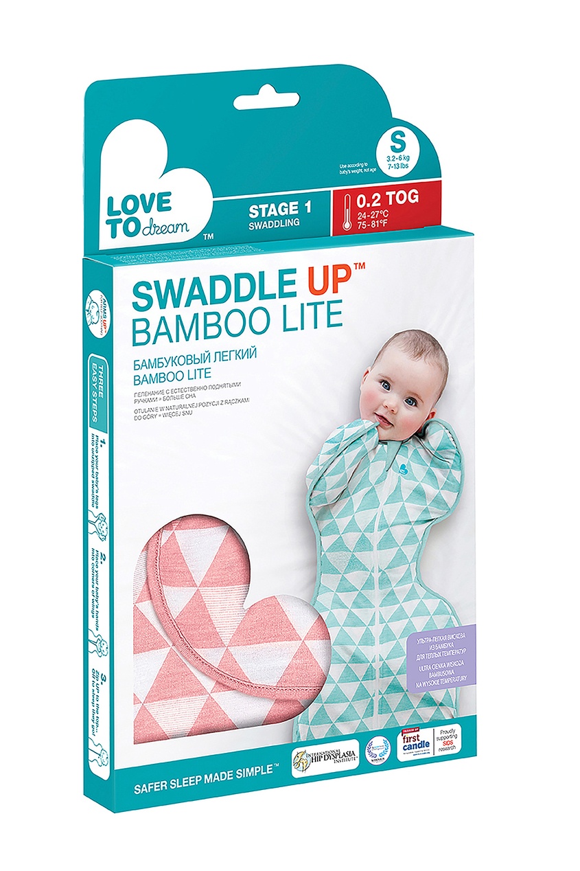 фото Розовая пеленка-кокон с ромбами Swaddle UP™ Love to dream