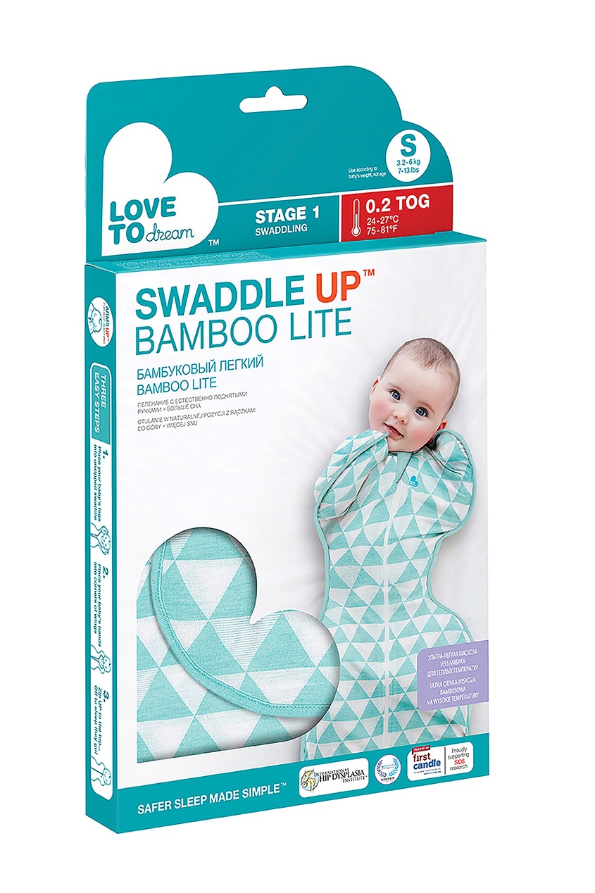 фото Зеленая пеленка-кокон с ромбами Swaddle UP™ Love to dream