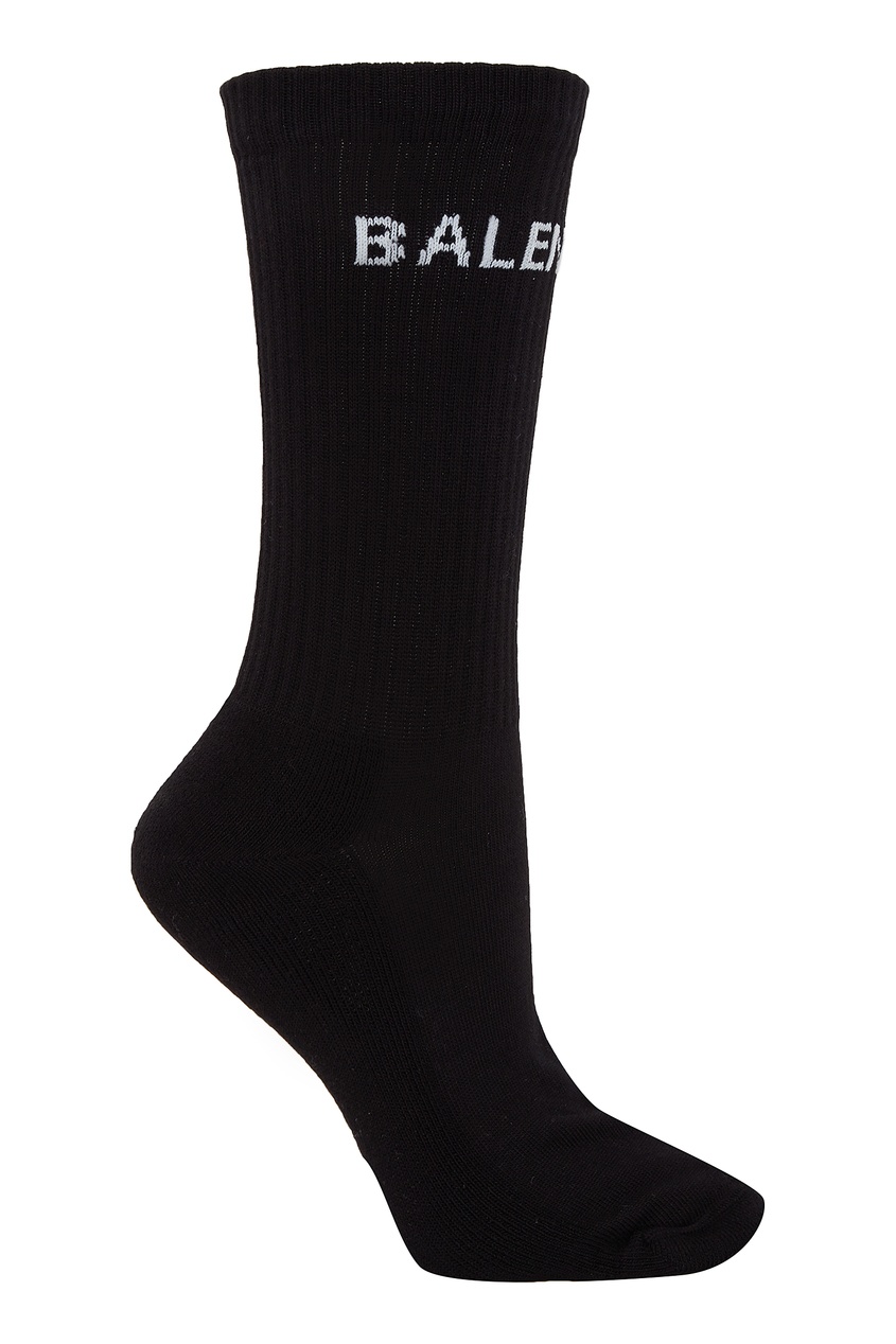 фото Черные хлопковые носки balenciaga