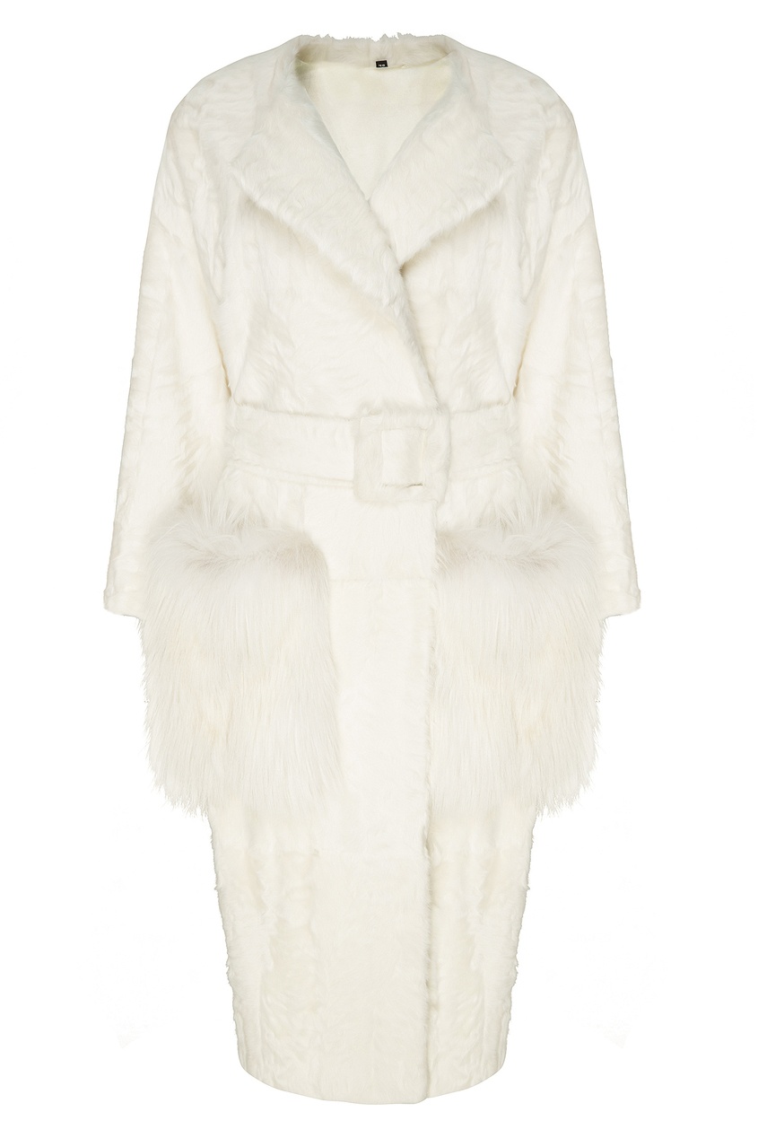 фото Белое меховое пальто меха екатерина