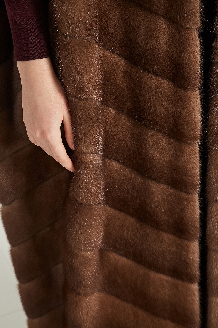 фото Пальто из коричневого меха меха екатерина