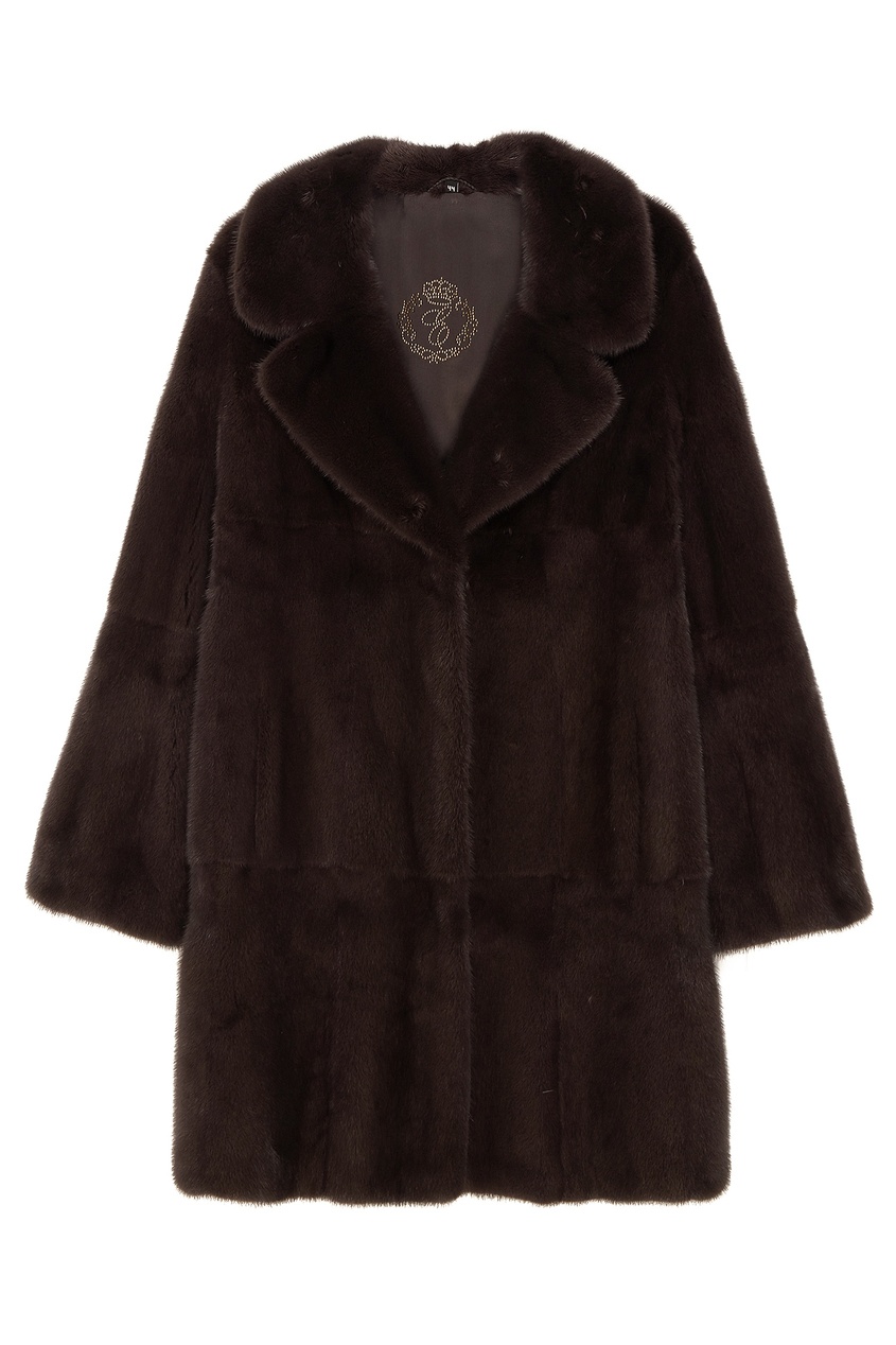 фото Коричневое пальто из меха меха екатерина