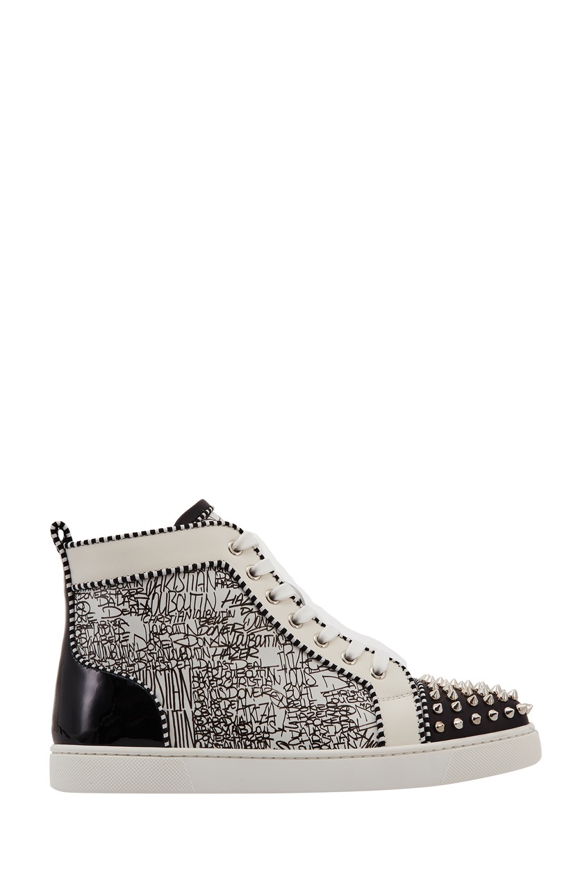 

Комбинированные кроссовки Lou Spikes Woman Orlato Calf Caligraf, Черно-белый