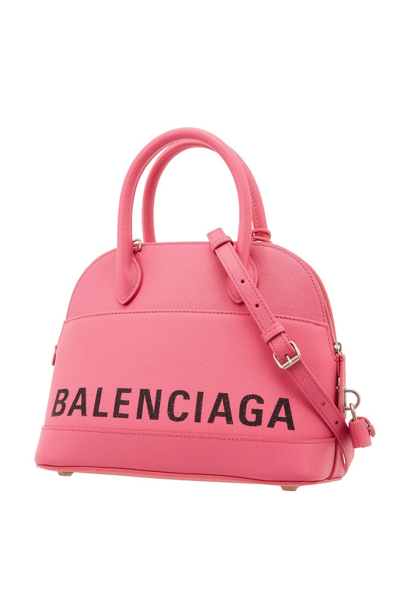 фото Розовая сумка с логотипом ville small balenciaga