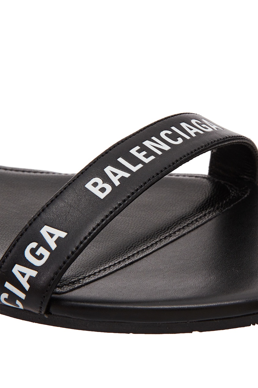 фото Кожаные сандалии round balenciaga