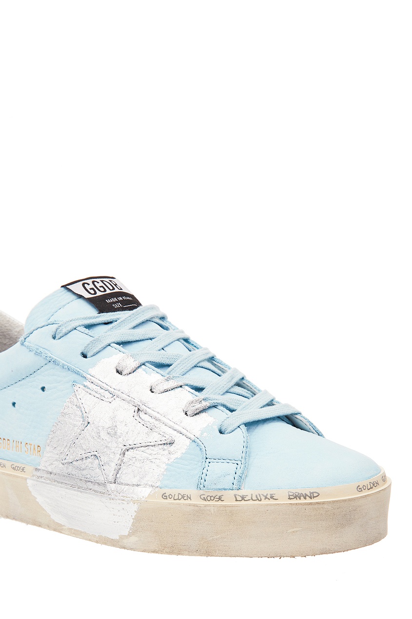 фото Голубые кроссовки hi star golden goose deluxe brand