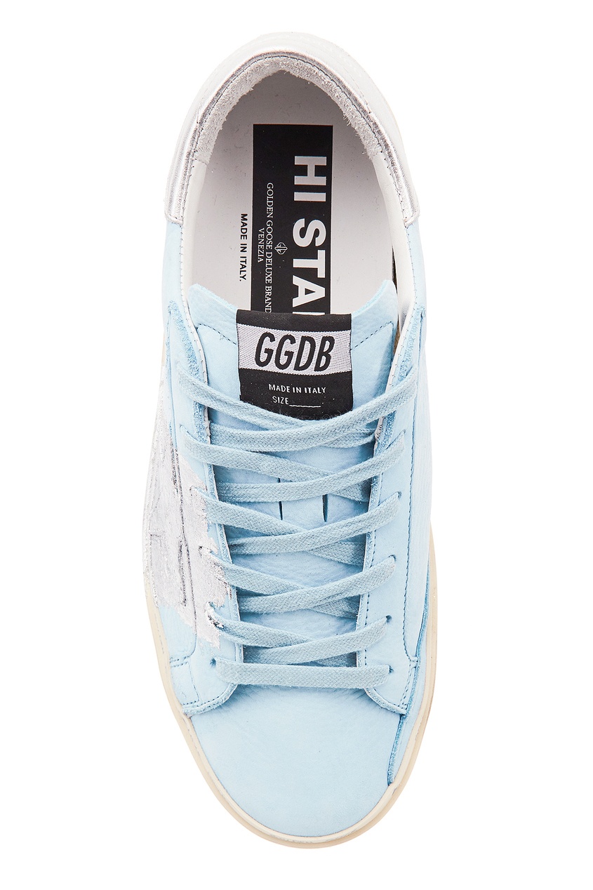 фото Голубые кроссовки hi star golden goose deluxe brand