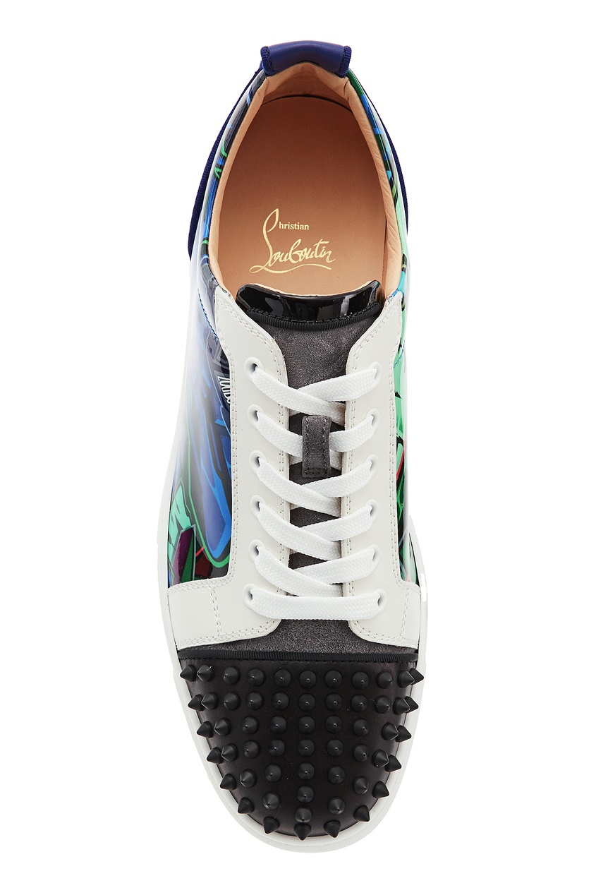 фото Разноцветные кроссовки с шипами Louis Junior Spikes Orlato Christian louboutin