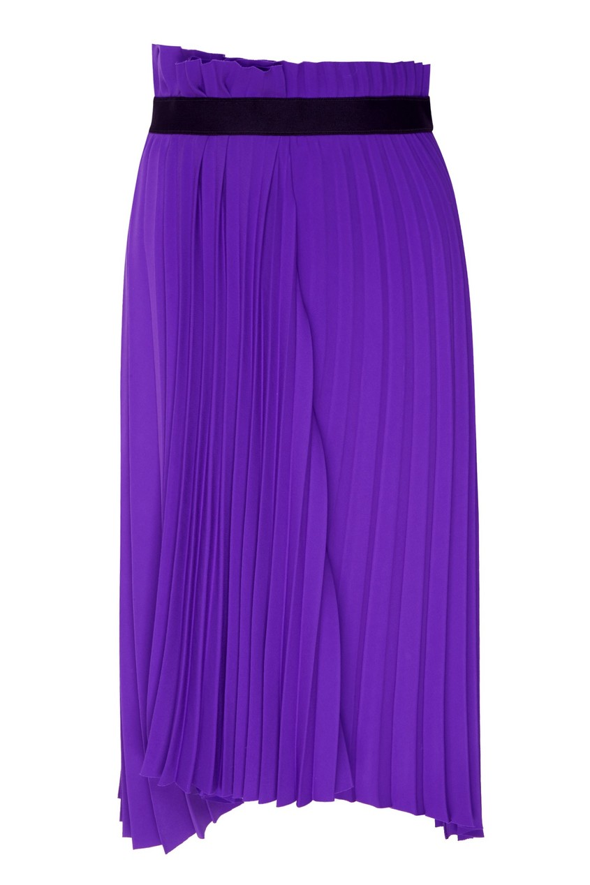 Фиолетовая плиссированная юбка миди от Balenciaga