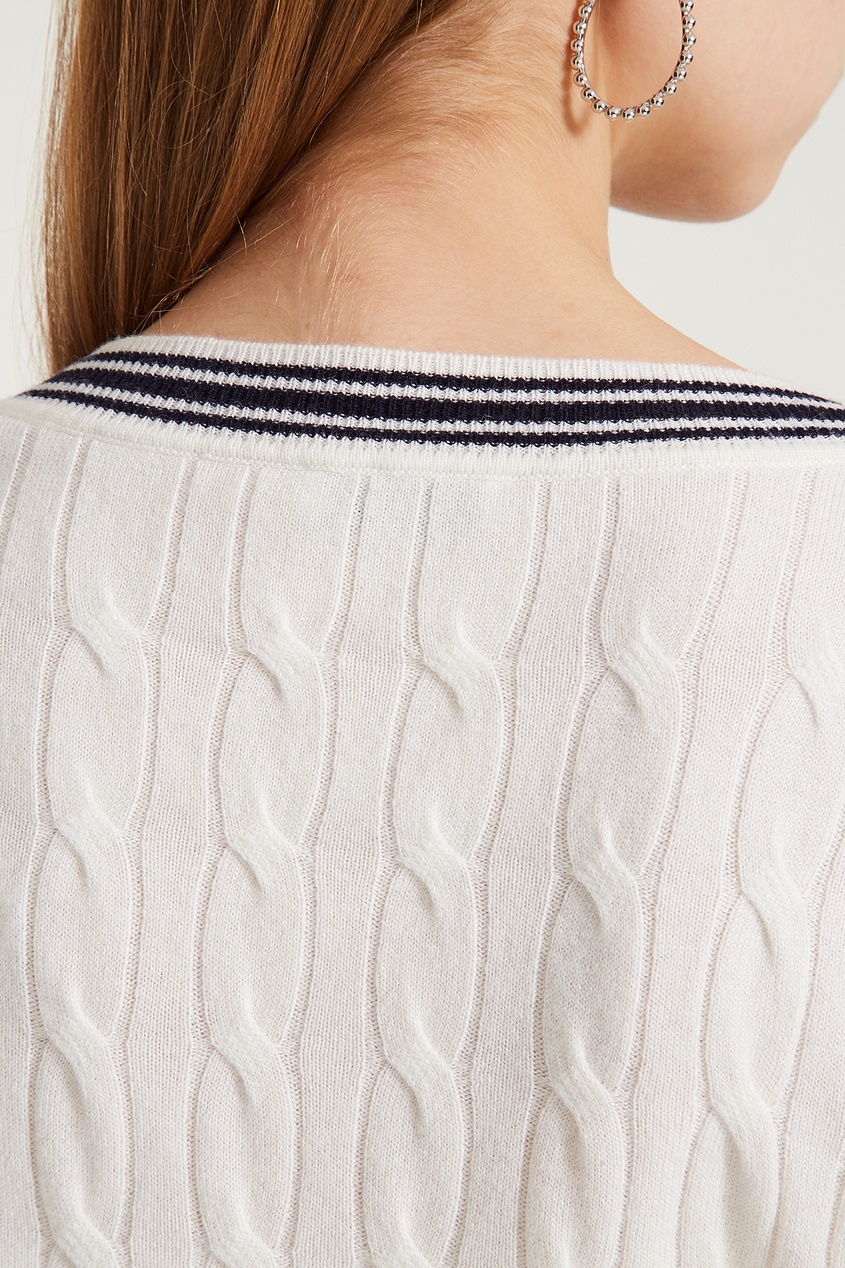 фото Вязаный пуловер с контрастной отделкой emma sandro