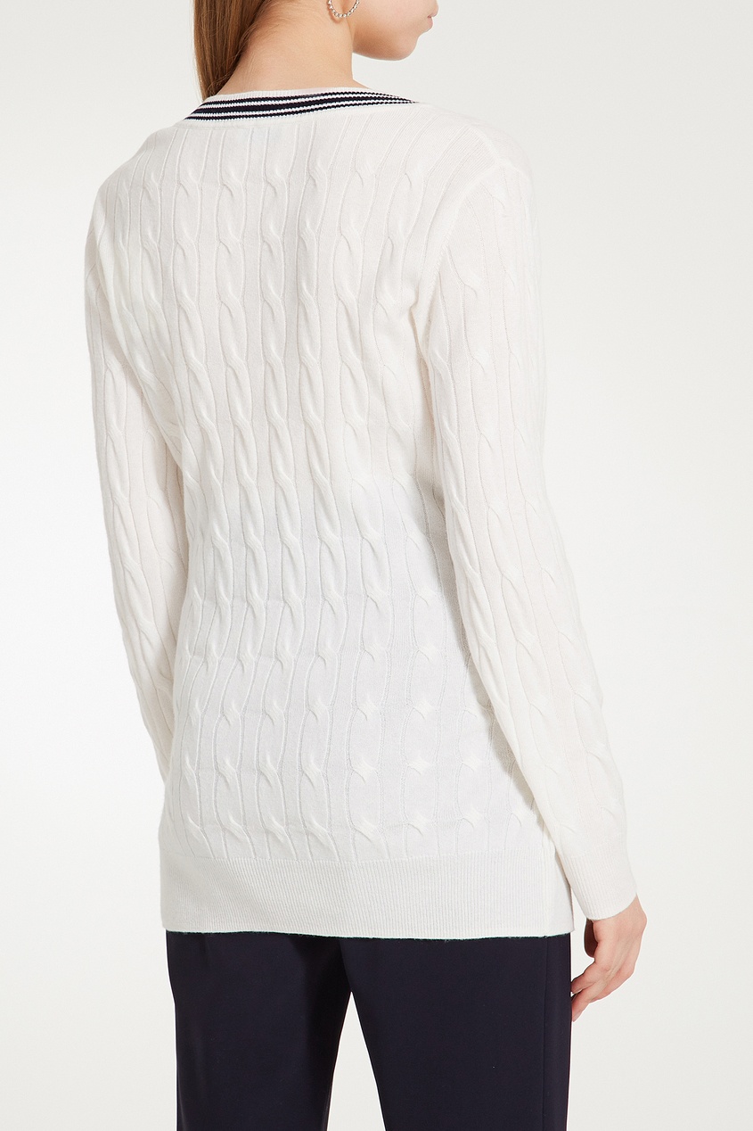 фото Вязаный пуловер с контрастной отделкой emma sandro