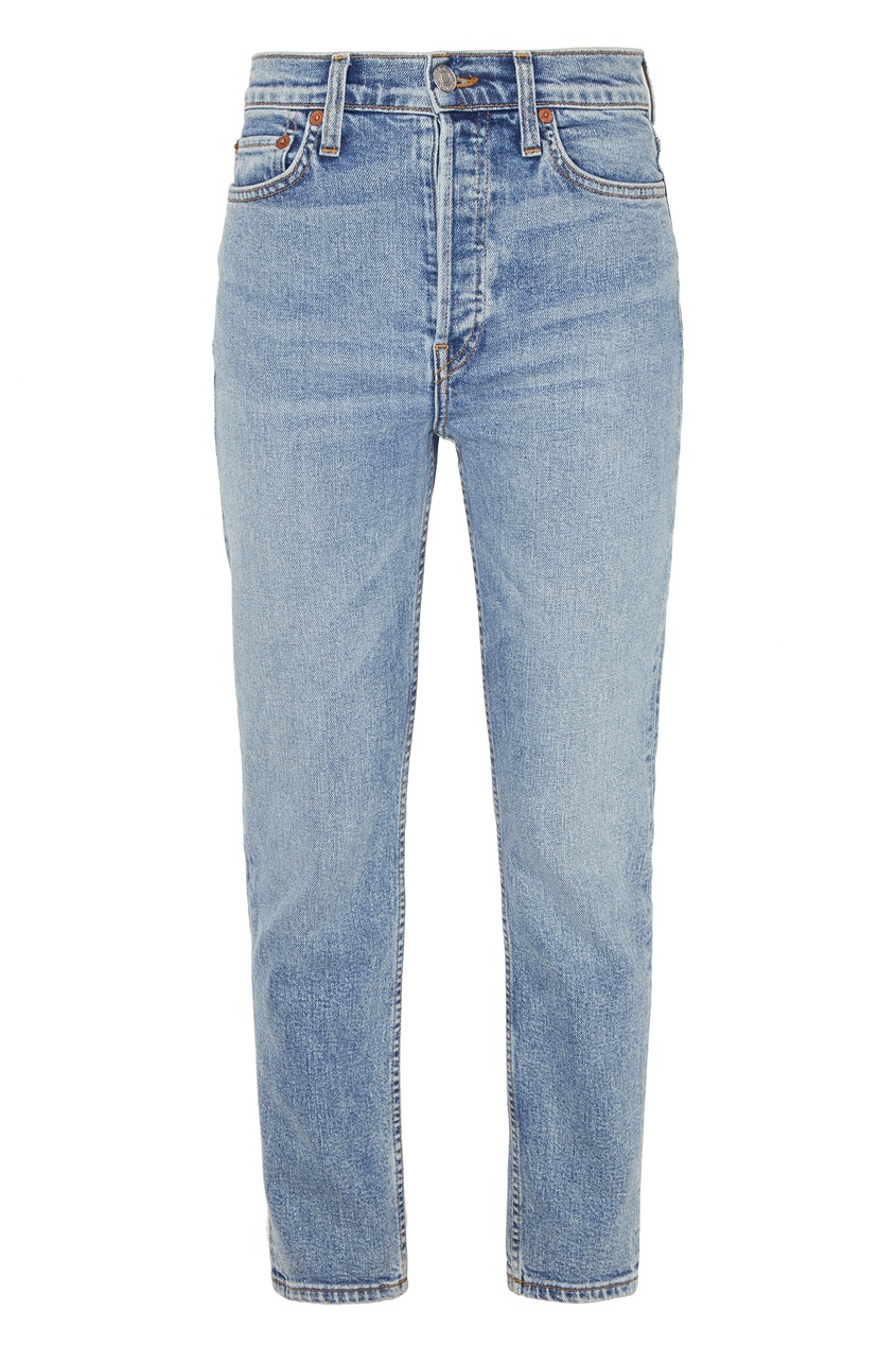 фото Синие укороченные джинсы скинни re/done