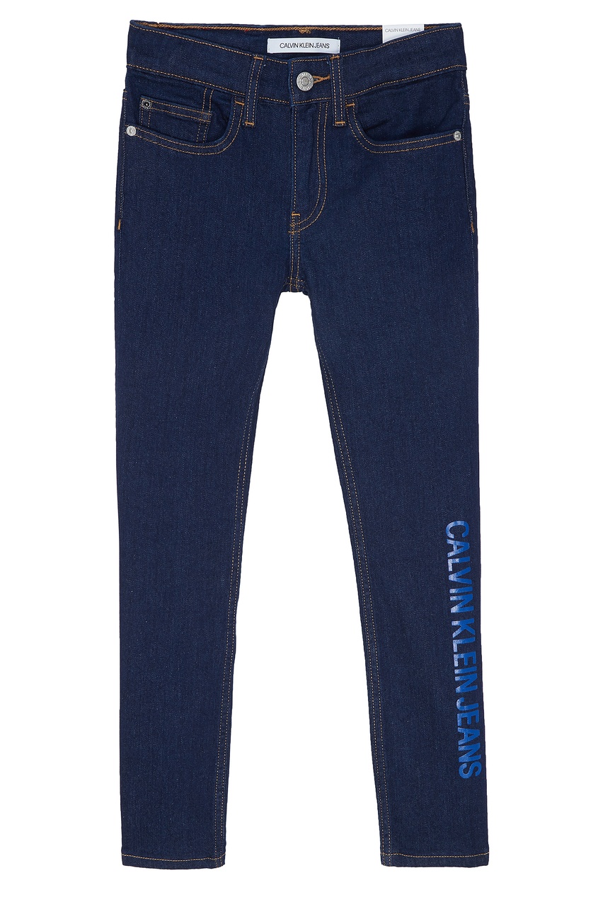 фото Синие джинсы с логотипом calvin klein kids