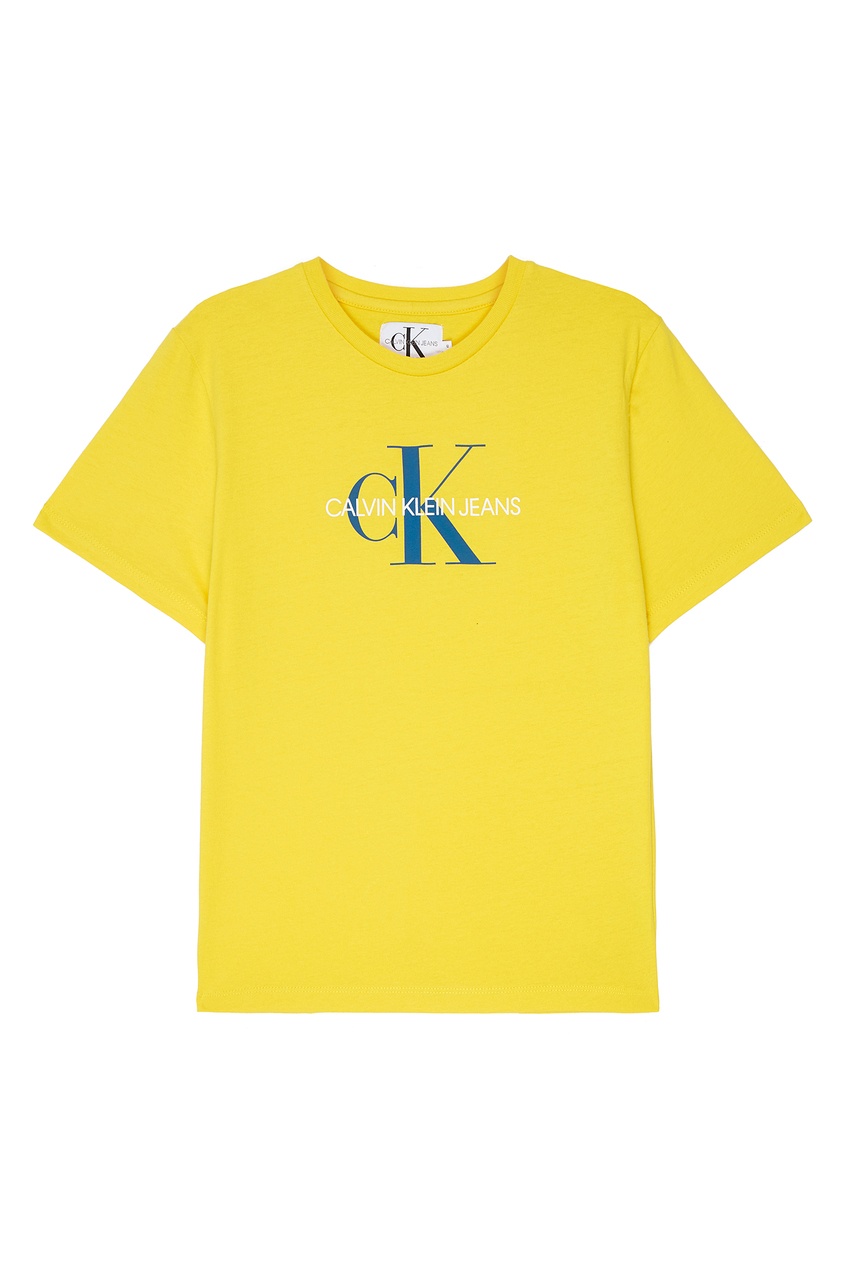 Желтая футболка с логотипом