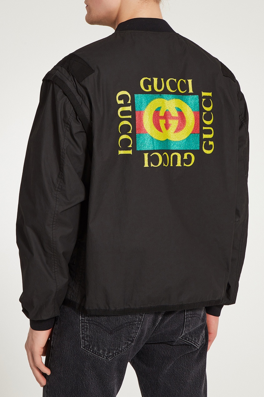 фото Куртка-трансформер с логотипом на спине gucci