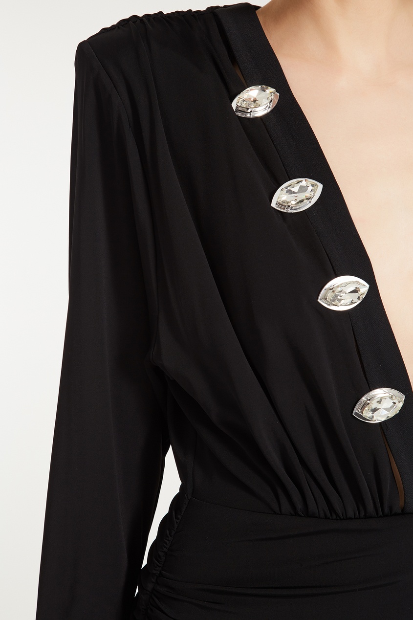 фото Коктейльное платье с драпировками и декором david koma
