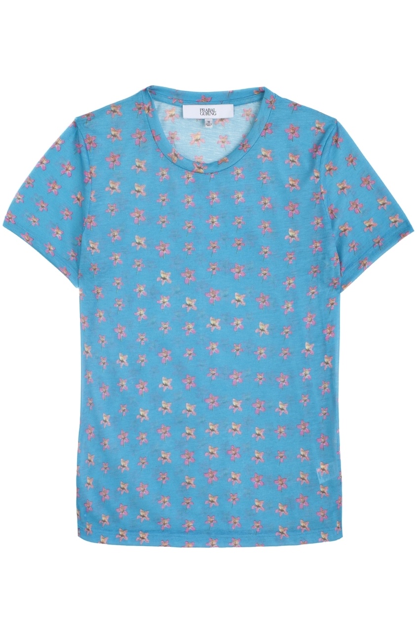 

Хлопковая футболка, Голубой, Хлопковая футболка