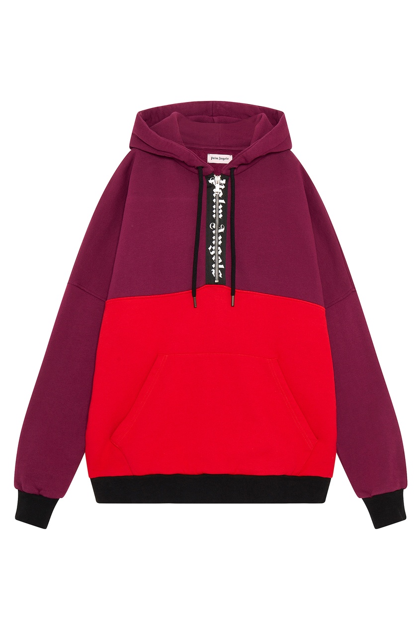 

Бордово-красное худи с логотипом, Красный, Бордово-красное худи с логотипом