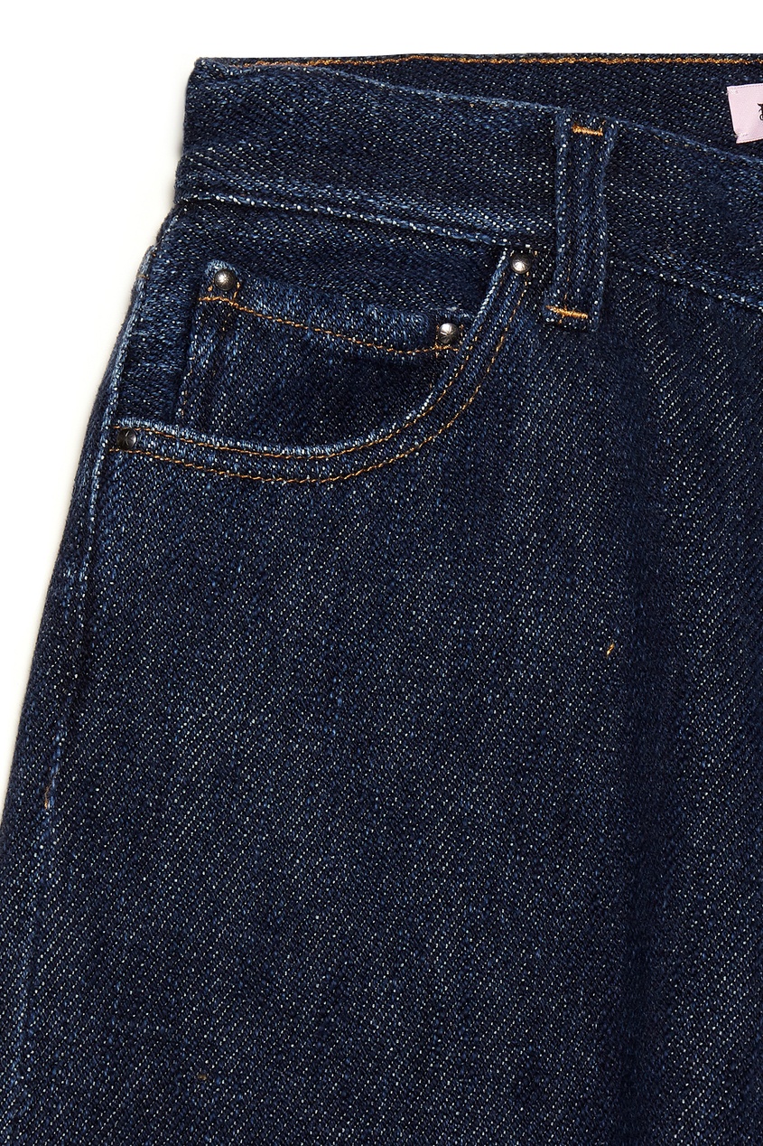 

Синие джинсы с декором на кармане, Синий