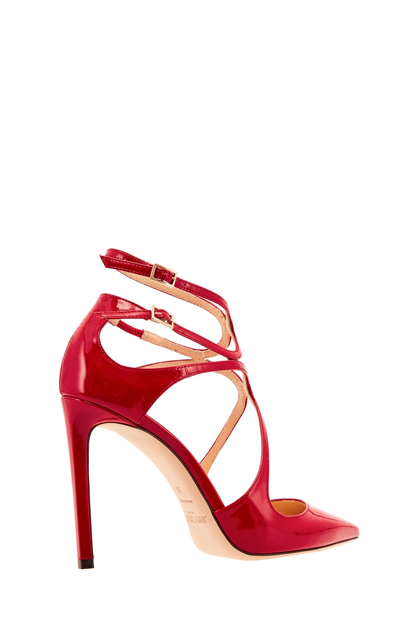 фото Красные лакированные туфли lancer jimmy choo