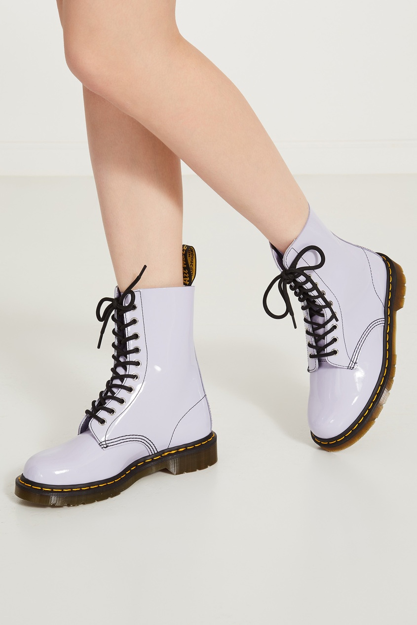 фото Лавандовые ботинки на шнуровке marc jacobs x dr.martens marc jacobs (the)