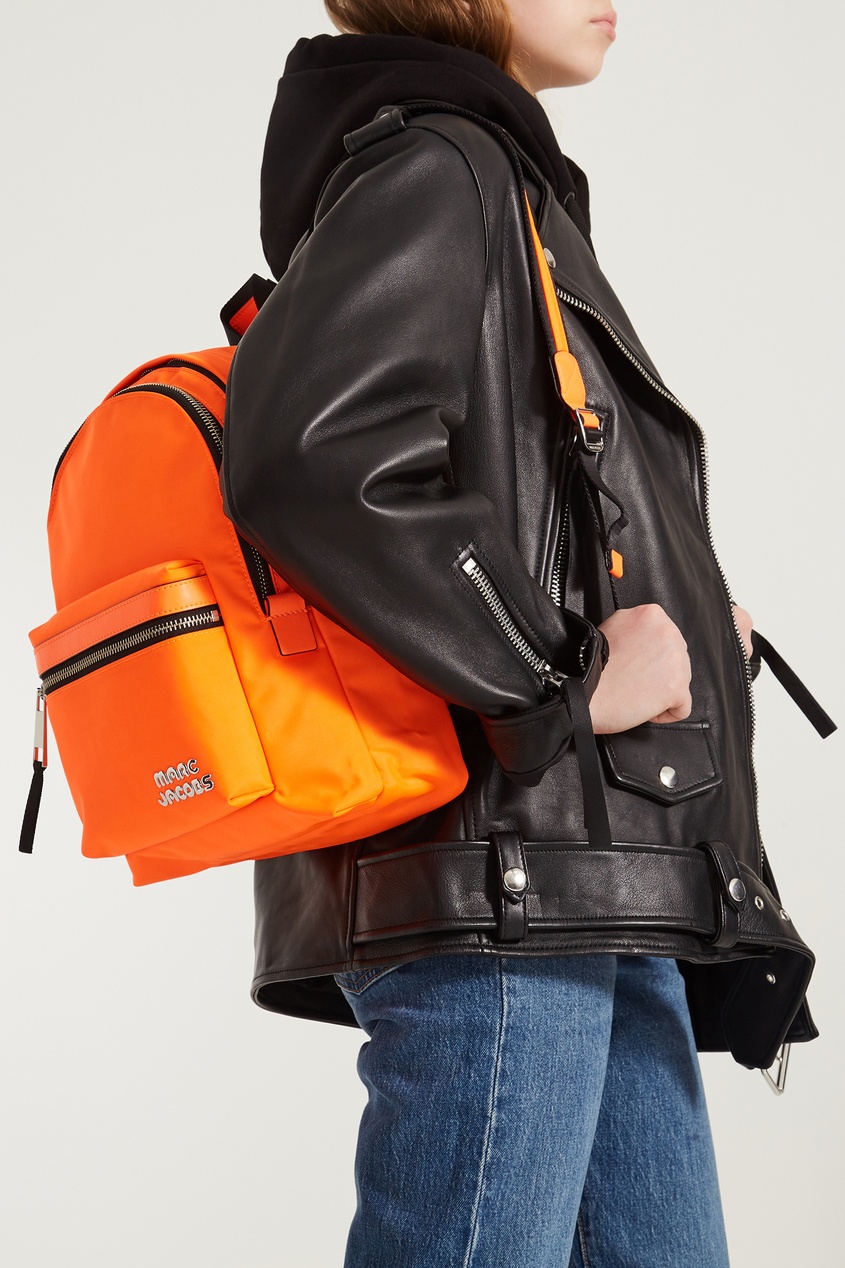 фото Оранжевый рюкзак с логотипом marc jacobs (the)
