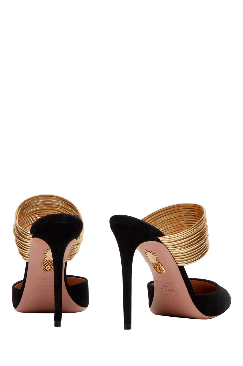 фото Черные мюли rendez vous pump 105 aquazzura