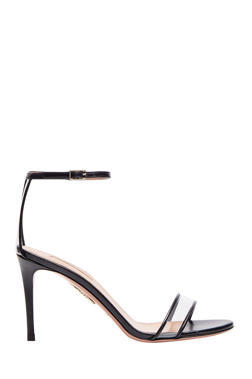 фото Черные босоножки minimalist sandal 85 aquazzura