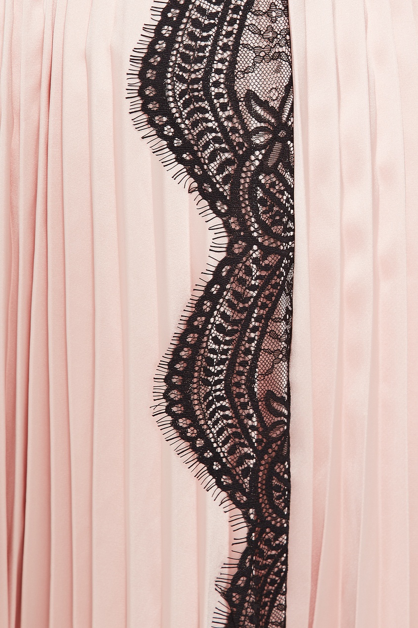 фото Плиссированная юбка с кружевной отделкой self-portrait
