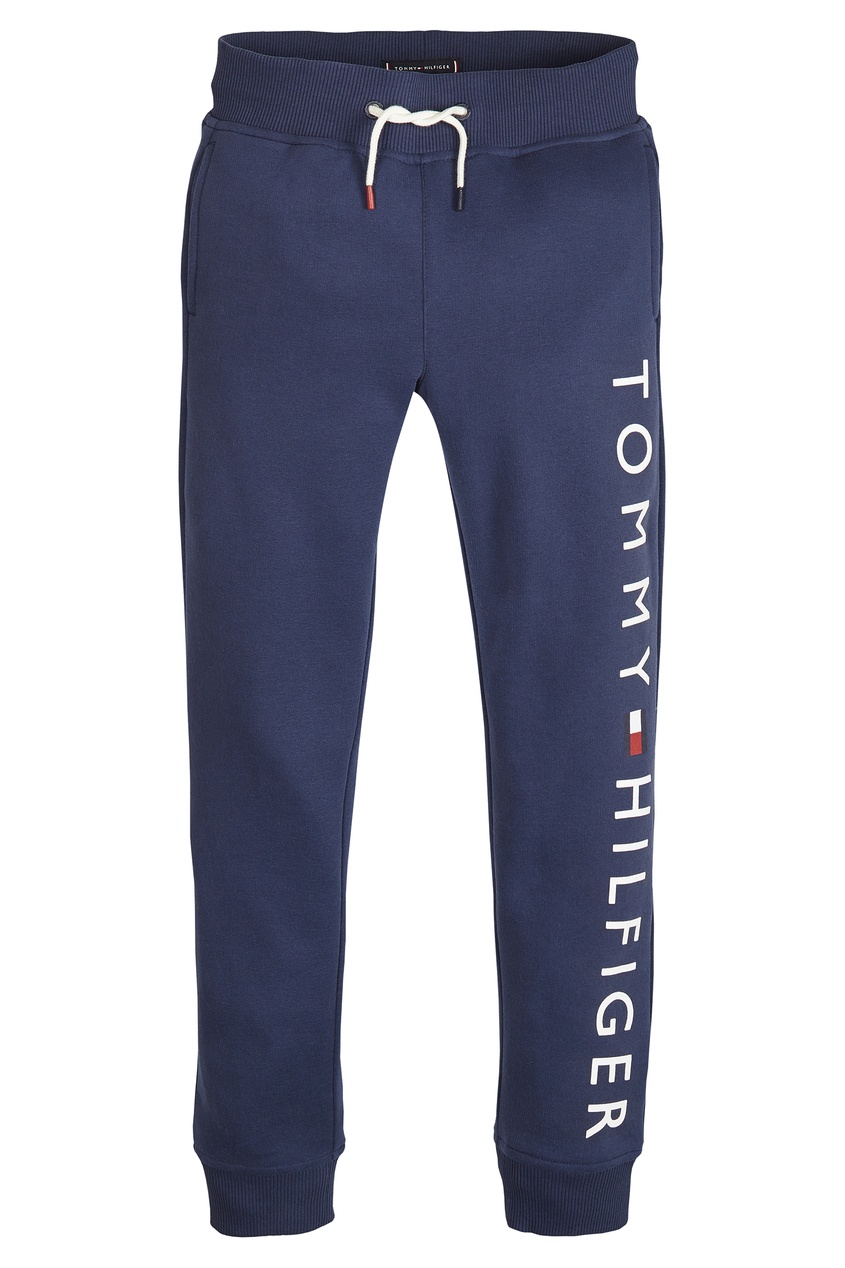 фото Синие спортивные брюки с логотипом tommy hilfiger kids