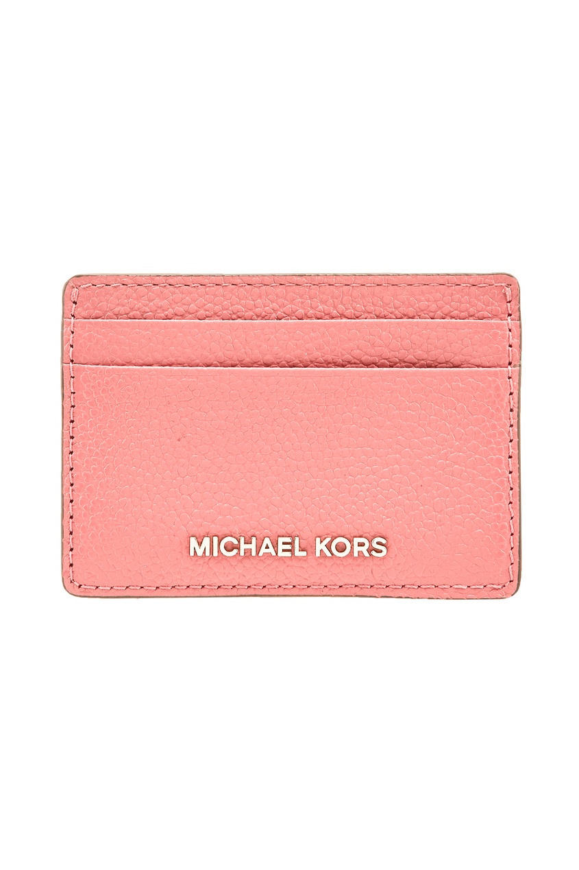 фото Розовая визитница money pieces michael michael kors